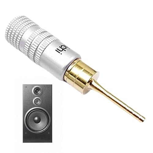 ycezw Lautsprecherkabel mit Bananenstecker, Bananenstecker für Lautsprecher, Bananenstecker mit geradem Stecker, 2 mm, Lautsprecherkabel, Stecker aus Messing mit Stereo-Sound von ycezw