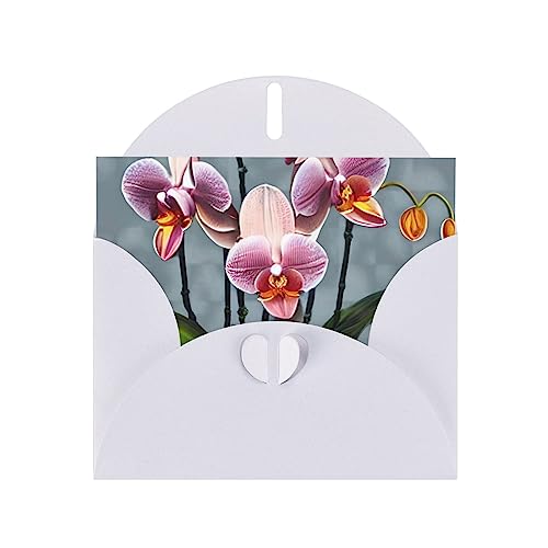 Blühende Orchideen Grußkarten mit Umschlägen und leeren Karten, ca. 10 x 15 cm, Blanko-Karten für alle Gelegenheiten. von yefan