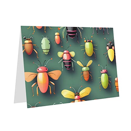 Insect Atlas Grußkarte mit Umschlag, blanko, 10 x 15 cm, für alle Anlässe von yefan