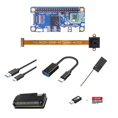 youyeetoo Banana Pi BPI-CanMV-K230D-Zero Einplatinencomputer, Canaan K230D RISC-V, 128MB LPDDR4, Dual Kamera MIPI CSI, 40Pin GPIO, AIoT SBC, Motherboard (Metallkoffer-Bausatz) von youyeetoo