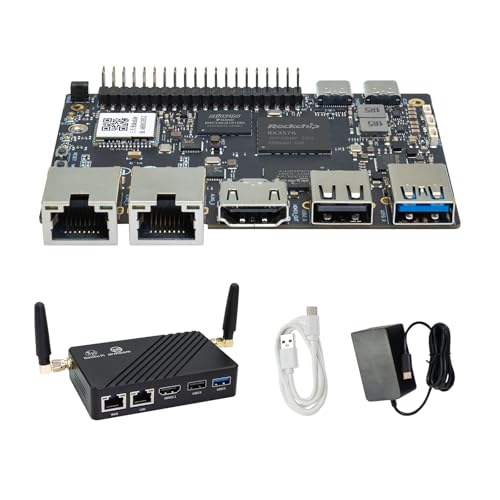 youyeetoo Banana Pi BPI-M5 Pro Einplatinencomputer, RK3576, 8GB RAM, 6 Tops NPU, 4K Video, Dual GbE, WiFi 6, BT5, PI-co Entwicklungsausschuss,Unterstützung Android Debian (M5 Pro + Metallgehäuse) von youyeetoo