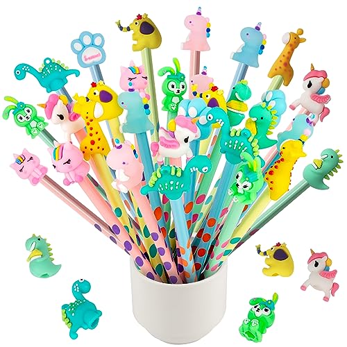 yuechen 30x Bleistifte Kinder Mitgebsel,Lustige Stifte für kinder, Tier Bleistifte Set für Schule & Geschenke, Jungen und Mädchen werden begeistert sein von yuechen