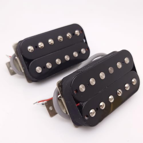 Humbucker Tonabnehmer-Set LP Classic 57 Plus Alnico II 50/50 mm Steg/Hals Pickups Blakc 4C für Gibson Les Paul Gitarrenzubehör von yuemiya