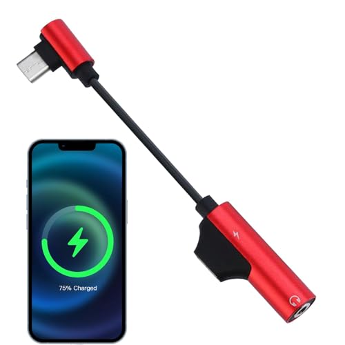 yztju Kopfhörer- und Ladeanpassungsadapter Typ C, USB C -Kopfhöreradapter mit Ladung - Ohrhörerkonverter,2 in 1 Typ-C bis 3,5 mm Adapter Dongle Kopfhörer-Jackwandler für Mobiltelefone von yztju