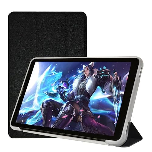 zZjoOoj Case for Teclast T60 Tablet Case,Ultra Thin PU Leather Folio Folding Soft TPU Back Cover Folding Stand Protective Case, Transparent Back, Thin and Light - Black von zZjoOoj