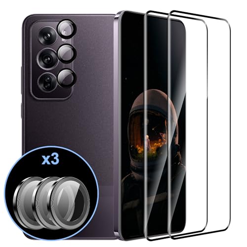 zZjoOoj Schutzfolie for OPPO Reno 12 Pro Panzerfolie, Pack of 2 Tempered Glass Screen Protector and 3 Individual Camera Screen Protector, Anti-Scratch,[HD Clear] von zZjoOoj