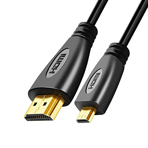 zalati Konverterkabel Micro HDMI auf HDMI Stecker Adapter für Handy/Tablet/Laptop Anschluss mit TV Projektor von zalati