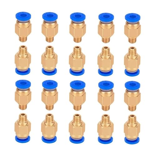 zhuhangyu 20Pcs PC4-M6 PC4-M10 Pneumatic Fitting PC4-M10 For Ender 3/3 Pro/3 V2 Ender 5/5 Pro/5 Plus CR-10 3D Printer Parts(20Pcs PC4-M6) von zhuhangyu