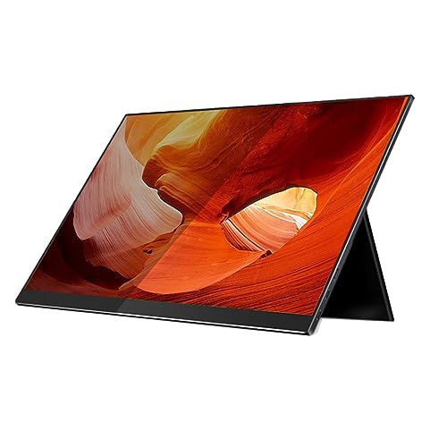 ziyuan Tragbarer Monitor mit Touchscreen 1920 x 1080, Freesync, Typ C, HD, Gaming-Monitor, passend für Switch PC TV Box, UK-Stecker von ziyuan