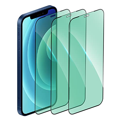 3 Stück Schutzfolie für iPhone 12 Pro Max 6.7 Zoll, Grünes Licht Augenschutz 9H Härte Glasfolie Displayschutzfolie für iPhone 12 Pro Max [Anti-Blaulichtfilter Panzerglasfolie] [Anti-Fingerprint] von zonyee