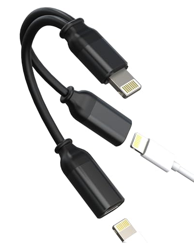 Adapter Jack Lightning 2 in 1 Audio Kopfhörer Konverter Mikrofon Kopfhörer Ladegerät Zubehör Aux Auto Kabel Dongle Ladung für iPad Air Mini für iPhone für Apple 14 13 12 11 ProMax von zoyuzan