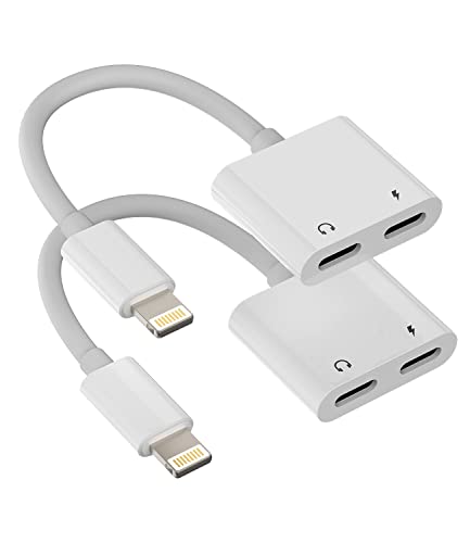 Adapter Lightning Jack Kopfhörer (2 Pack)2in1 Schnellladekabel Aux Kopfhörer Zubehör für Apple iPhone 14 13 12 11 Pro Max 7 8 Plus X SE XS XR für iPad Air Splitter Headphones Port von zoyuzan