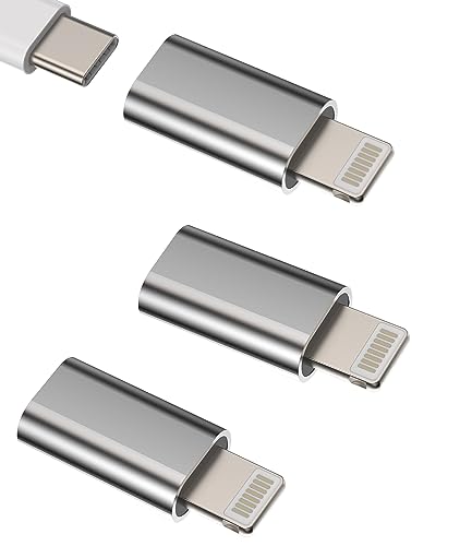 Adapter Lightning auf USB C (3 Stück) USBC-Buchse iPhone männlich Konverter für Apple 14 13 12 11 Pro Max 7 8 Plus X Se Xs Xr iPad Air Mini Typ Jack Ladegerät Kabel Adapter von zoyuzan