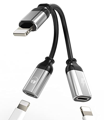 Kopfhörer Jack Lightning für iPhone (2in1) AUX-Ladegerät Zubehör Mikrofon Kopfhörer Dongle AUX-Kabel Kopfhörer Ladbar Audio Anschluss für Apple 14 13 12 11 Pro Max für iPad Mini von zoyuzan