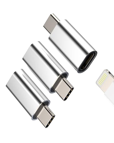 Lightning Female auf USB C Stecker Adapter(3 Stück)für Apple iPhone15 Pro Max Schnellladekabel Buchse Type-c Ladeadapter Android Thunderbolt Netzteile Zubehör für iPad Connector Kompatibel für Samsung von zoyuzan