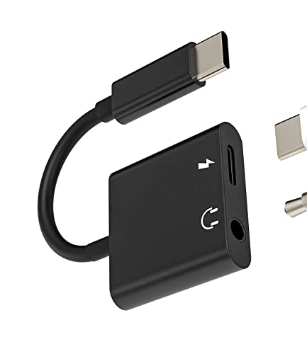 USB-C auf 3,5 mm Kopfhörer-Adapter (2-in-1), Typ-C-Ladegerät, Klinkenstecker, Splitter, Audio-Lade-Dongle-Kabel, DAC-AUX-Kabel, kompatibel mit Samsung Galaxy S20 S21 FE S22 S23 Ultra Note10 S9 S10 von zoyuzan