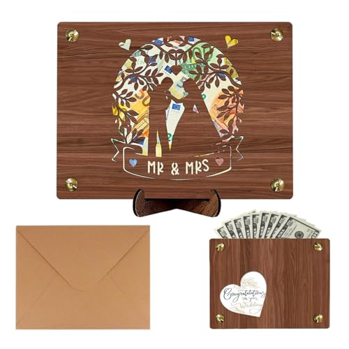 Hochzeitsgrußkarte Holz Hochzeitskarte Hochzeit Glückwunschkarte Deko Hochzeitskarten Set Personalisierter Hochzeitsgruß Hochzeitskarte mit Umschlägen Paare Hochzeitskarte Einzigartige Hochzeit von zwxqe