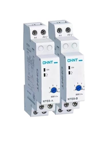 zxjwcm NTE8 Serie Zeitverzögerungsrelaissteuerung Aus-/Einschaltverzögerung NTE8-A NTE8-B 10S 120S 480S AC220V DC24V Din Rail Digital Timer(AC 220V,NET8-B 12-120S) von zxjwcm